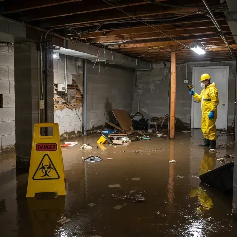 Flooded Basement Electrical Hazard in Cocke County, TN Property